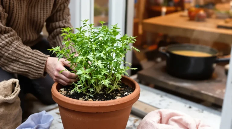 Elle remplace les cubes de bouillon en cuisine et se plante en pot à cette période précise