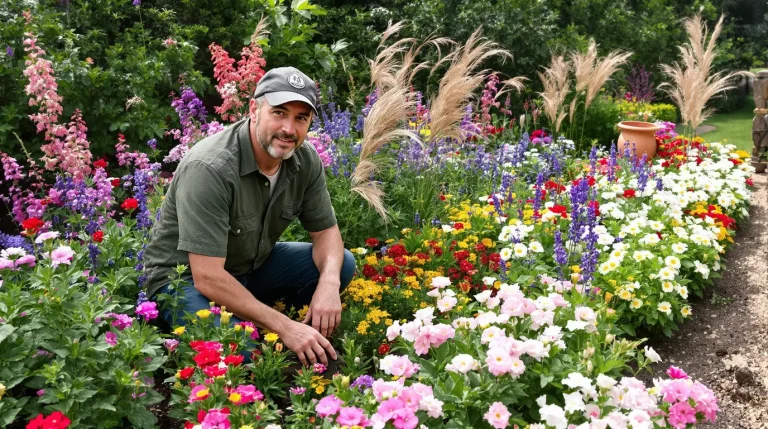 Marc vient d’achever un grand massif fleuri à St Sulpice : ce que révèle sa plantation