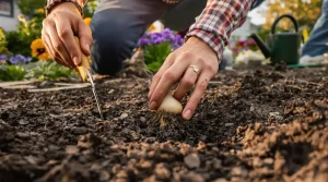 7 cm : la profondeur exacte pour planter vos bulbes et obtenir un massif fleuri toute l’année
