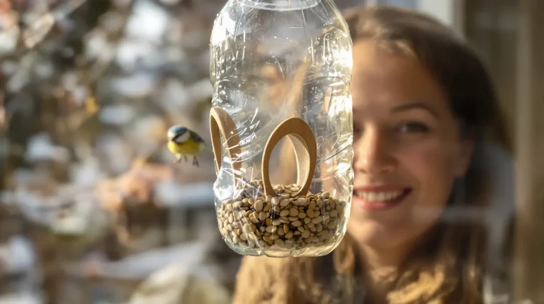 Comment une simple bouteille plastique devient une mangeoire idéale pour les oiseaux