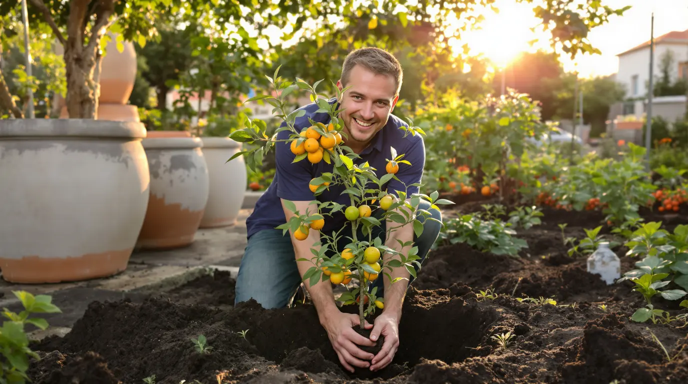 J’ai enfin un jardin, surtout pour mes arbres fruitiers qui vivaient jusque-là sur mon balcon J’ai enfin un jardin, surtout pour mes arbres fruitiers qui vivaient jusque-là sur mon balcon