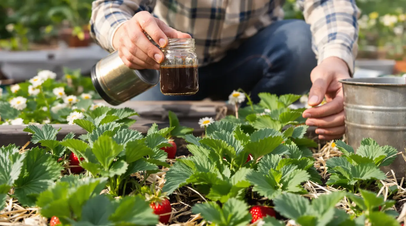 Les fraisiers donnent des fruits plus gros si on les arrose au printemps avec cet ingrédient de cuisine Les fraisiers donnent des fruits plus gros si on les arrose au printemps avec cet ingrédient de cuisine