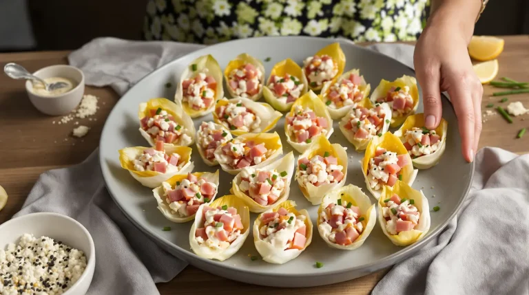 Petites barquettes d’endive au jambon : mon apéritif ultra express prêt en quelques minutes