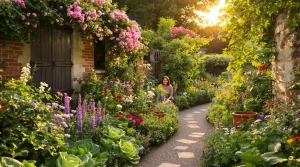 Ce jardin inspiré des anciens presbytères séduit encore par son abondance naturelle et son charme vivant