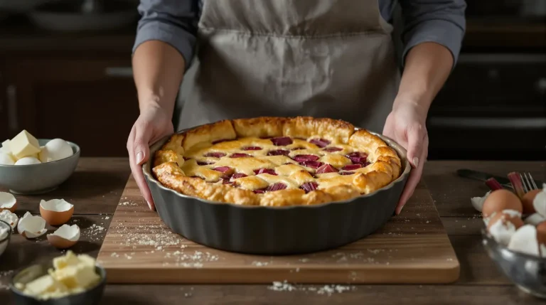 Clafoutis à la rhubarbe : ma recette facile et moelleuse pour profiter de ce dessert de saison