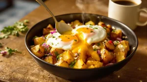 Pommes de terre rôties, œufs au plat et sauce à 3 ingrédients : le bowl brunch tendance du moment