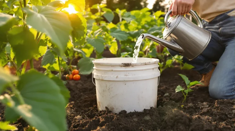 Pourquoi de plus en plus de jardiniers plantent un vieux seau au milieu du potager, voici pourquoi